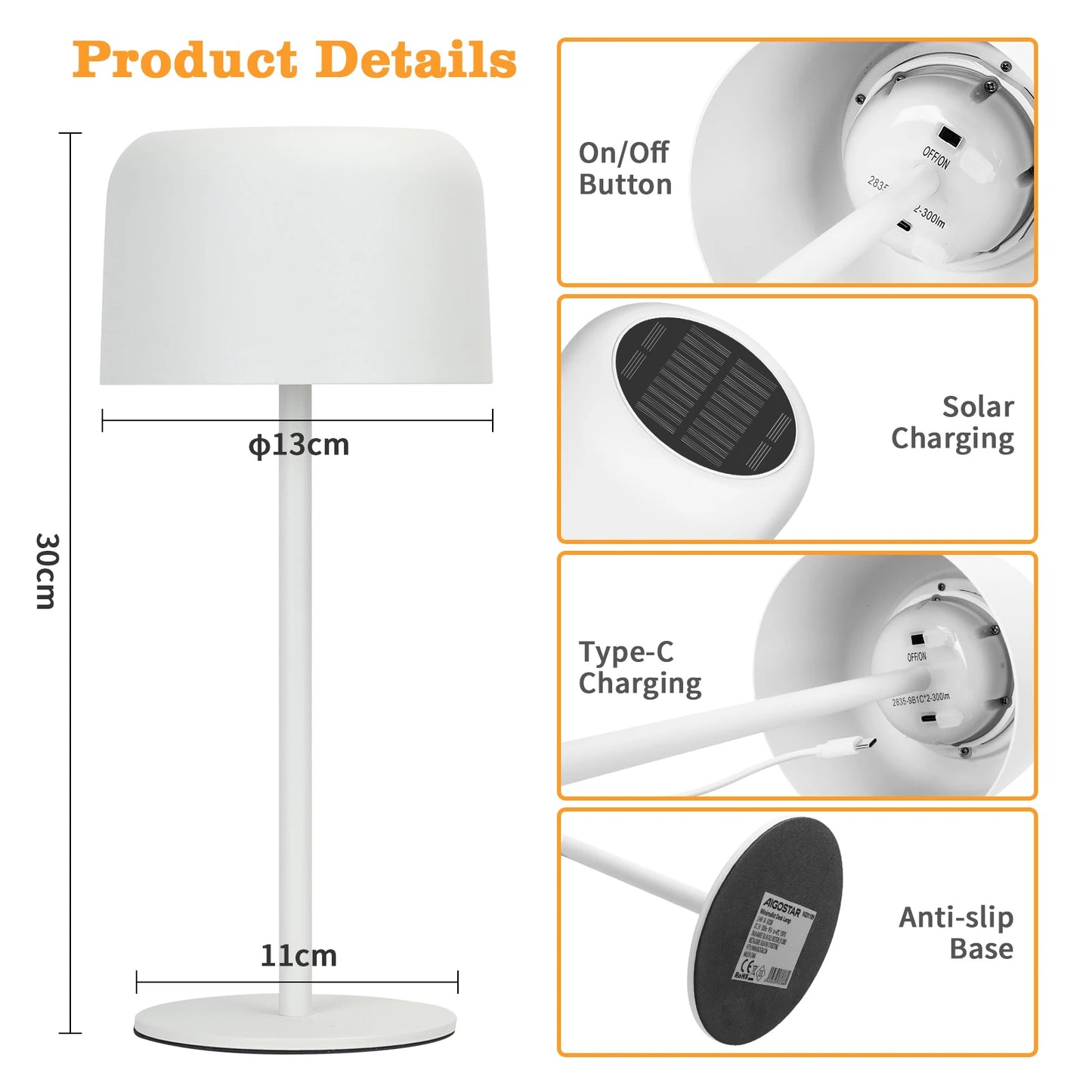 Lámpara de mesa solar