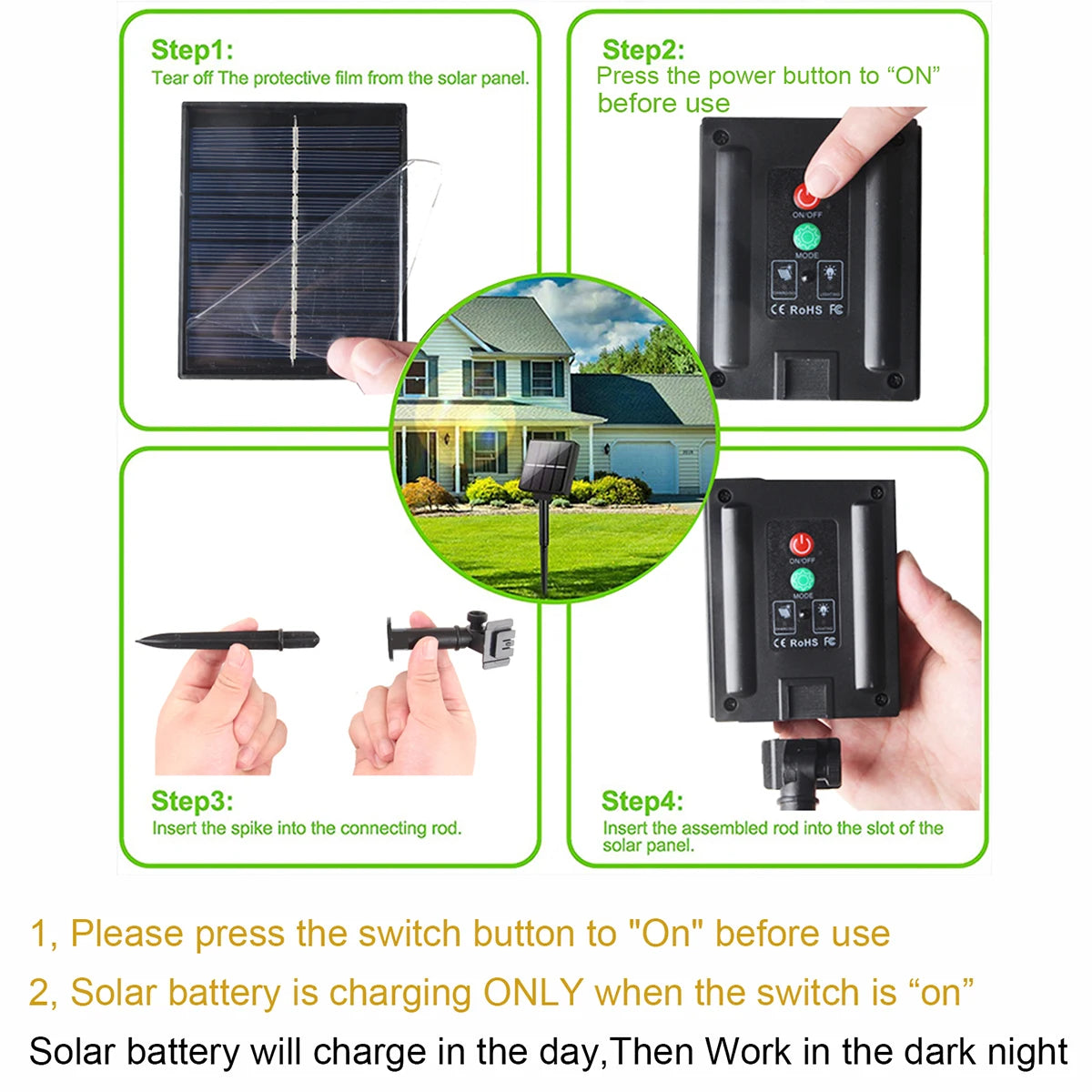 Lámpara led solar para patio