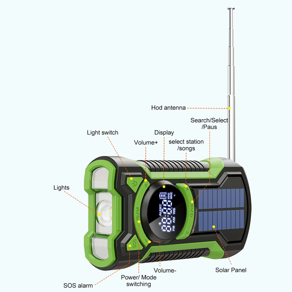 Radio/ Linterna/ Powerbank SOLAR