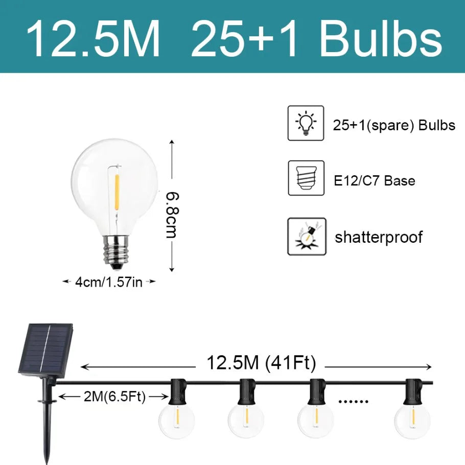 Lámpara led solar para patio