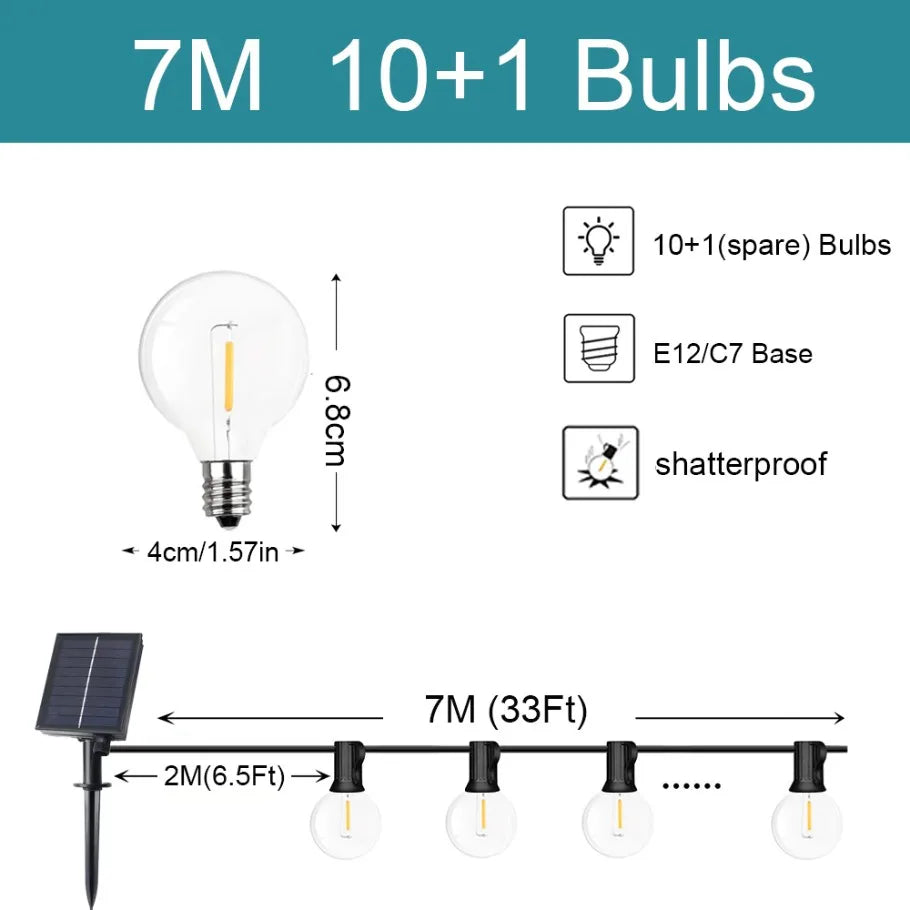 Lámpara led solar para patio