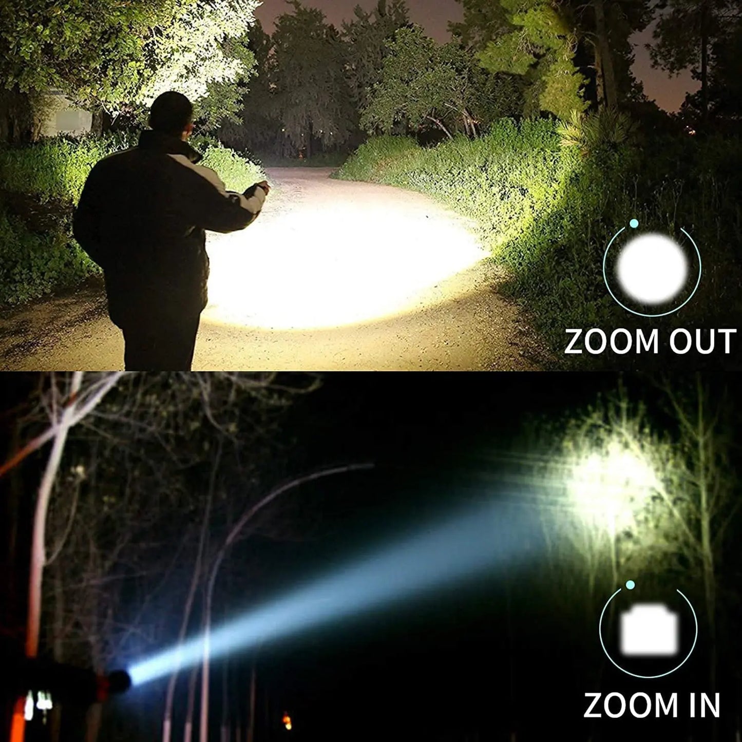 Linterna LED de 25000 Lúmenes