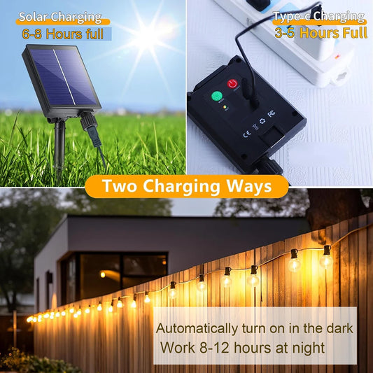 Lámpara led solar para patio